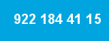 922 184 41 15 922 184 41 15